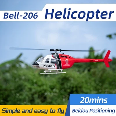 Flywing V3 470 RTF Bell 206 2 Blades ACE flight Control RC Model Helicopter - Image 1 of 4