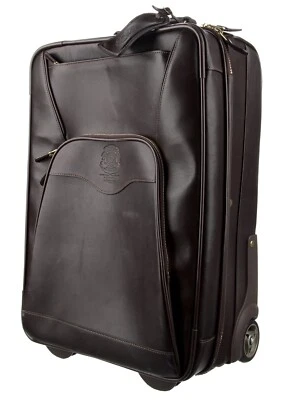 Pontón Ghurka Nº "Maleta de mano 232 de cuero marrón oscuro con ruedas de 22"" $2400" Foto 1 de 4