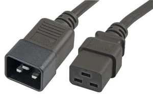 IEC C20 (M)-IEC C19 (F) Noir 0,5m Câbles Assemblés Pack 1 - Photo 1/1