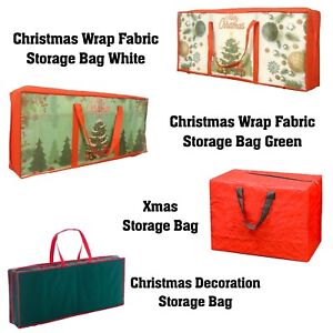 Christmas Decoration Storage Bag Xmas Gift Wrap Organiser Wrapping Paper Tidy