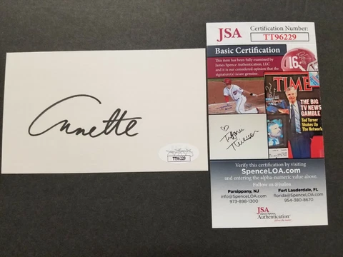ANNETTE FUNICELLO HAND SIGNED 3X5 CARD W/JSA/COA (DS) MICKEY MOUSE CLUB Cover