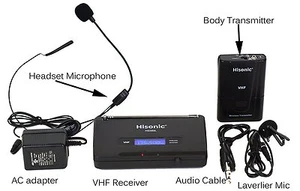 Hisonic HS380L VHF Wireless Headset Microphone System Portable Battery Powered - Picture 1 of 1