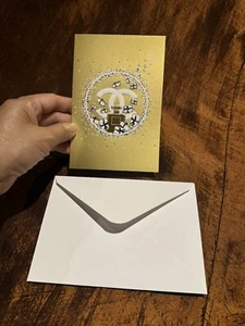 CHANEL Gold & White Greeting “Blank” Note Card CC Logo with Envelope - NEW - Picture 1 of 3