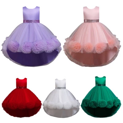 Flower Girls Kids Bridesmaid Wedding Party Dress Princess Pageant Christmas Gown