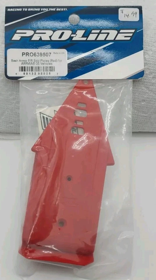 Pro Line Bash Armor Skid Plates Red ARRMA 3s Big Rock Granite Senton Typhon - Image 1 of 1
