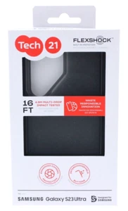 Tech21 Flex Shock Case Cover for Galaxy S23 Ultra Black NEW - Picture 1 of 2