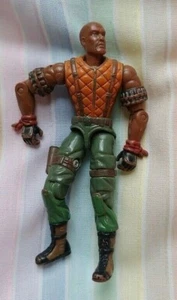 GI Joe vs Cobra ROADBLOCK Heavy Machine Gunner v9 3.75" Figure Hasbro 2003 - Picture 1 of 2