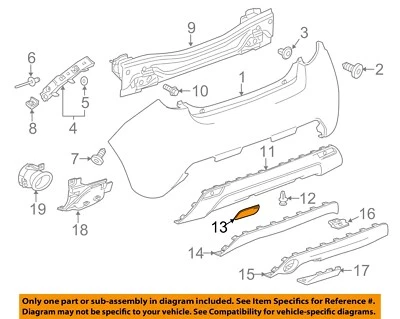 GM OEM 13-16 Spark EV,Spark Rear Bumper Bumper Components-Reflector 96844217 - Image 1 of 2