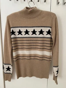 Magaschoni Damen braun gemustert 100 % Kaschmir Pullover Gr. S neu mit Etikett UVP $ 248 - Bild 1 von 4