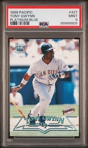 1998 PACIFIC CROWN PLATINUM BLUE #427 TONY GWYNN SP /67 PSA 9 MINT POP 1 NO 10 - Picture 1 of 2