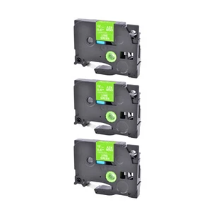 Cinta de etiqueta blanca sobre verde lima 3 PK TZe-MQG35 para Brother P-Touch PT-2730 1/2"" - Imagen 1 de 8