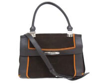 Auth Longchamp bag Women used  Madeleine Leather/Suede  Dark Brown Orange Handba