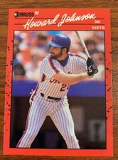 1990 Donruss Preview #8 Howard Johnson New York Mets Free Shipping