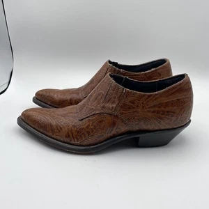 Code West Shoes Womens Size 6 Brown Leather Floral Slip On - Picture 1 of 9