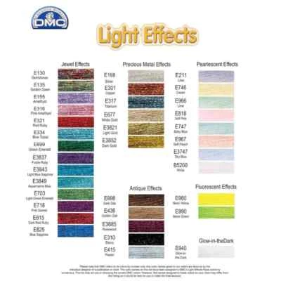 DMC Light Effects Embroidery Threads - Choose Colors & Quantity - Metallic, Gold
