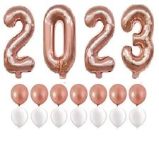 40 Inch Rose Gold 2023 Number Foil Balloon New Year Eve Graduation Party Latex