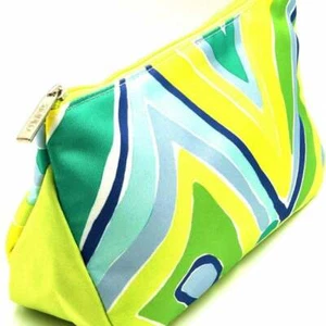 Clinique Green Cosmetic Travel Purse Bag - Picture 1 of 4