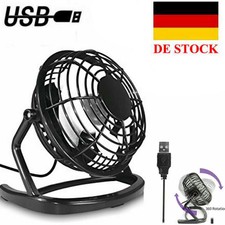 USB Ventilator Mini Tischventilator leise Computer Notebook Laptop schwarz DE