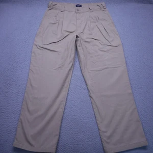 Pantalones de colección Dockers para hombre 36 X 30 bronceados ajuste relajado pantalón de lona plisado - Imagen 1 de 15