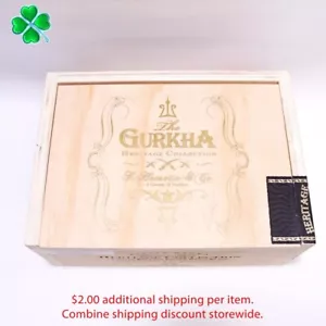 Caja de cigarros de madera vacía Gurkha Robusto Heritage Collection 8,5" x 6" x 3,75 - Imagen 1 de 11