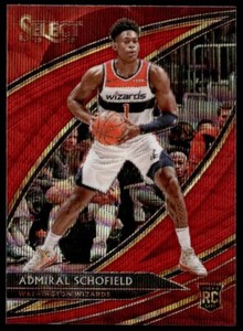 2019-20 Panini Select Red Wave Courtside Admiral Schofield Rookie G11 Washington