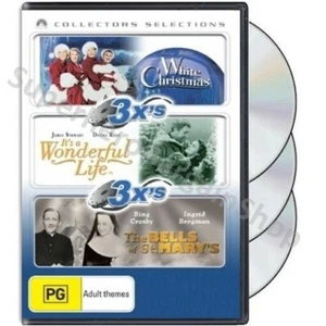 White Christmas / It's A Wonderful Life / The Bell's Of St Mary's (DVD Region 4) - Picture 1 of 5