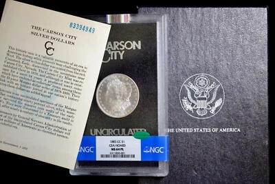 1883-CC Morgan Silver Dollar $1 NGC MS 64 PL CAC GSA Hoard (BU Unc.) Proof-Like - Image 1 of 4