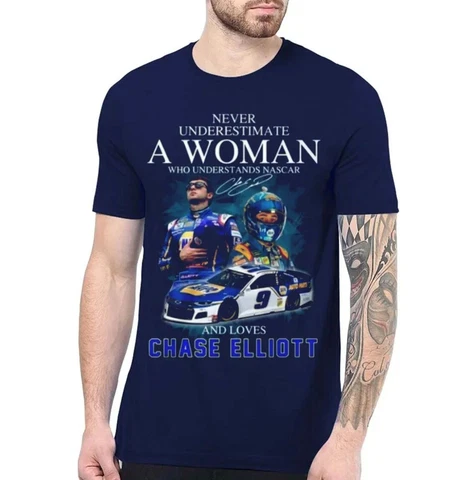 Never Underestimate Who Understands Nascar And Love Chase Elliott T-Shirt Cover