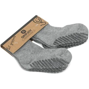 Toddler Socks with Grippers - Non Slip Socks for Kids - 12-24m - Grey - 4 Pairs - Picture 1 of 6
