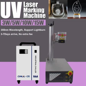 3W/5W/10W/15W UV Laser Marking Engraver Machine S&A Cooled Chiller For Lightburn - Bild 1 von 15
