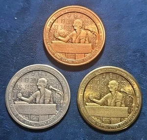 1982 Canada (Lot Of 3) trade dollar Wildwood Alberta Elk, Bingo, #. (CA.#0061) - Picture 1 of 3