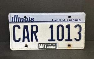 Illinois Vanity License Plate w/94 Sticker CAR 1013 (Officer Needs Assistance) - Picture 1 of 24