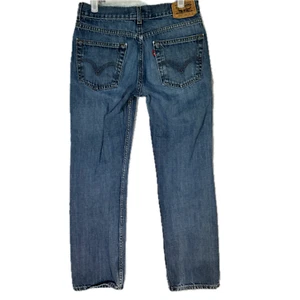 Levi's 514 Boy's Jeans 16 Reg 28 X 28 Blue Denim Cotton Mid-Rise Straight M1393 - Picture 1 of 16