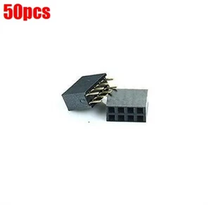 50Pcs 2X4 Pin 8P 2.54MM Double Row Female Straight Header Pitch Socket Pin St ug - Picture 1 of 2