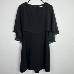 Anne Fontaine Dress Womens EU38/US 4-6 Black Sleeveless Chiffon Collar Sheath - Picture 1 of 8