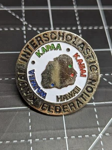 Kauai Interscholastic Federation - Enameled Pin - Vintage Hat/Lapel Pin - Picture 1 of 7