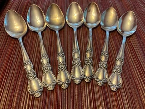 7 Rogers Bros Heritage International Silverplate Flatware Oval Soup Spoons 7-1/4 - Picture 1 of 5