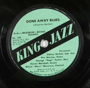Mezzrow-Bechet Quintet – Gone Away Blues / De Luxe Stomp 1945 King Jazz 140 - Picture 1 of 4