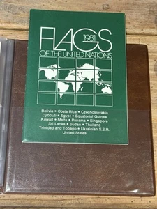 Flags of the United Nations 1981 FIRST DAY COVERS Set of 16 in 7.5”x 8” Binder - Picture 1 of 10