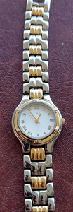 Ladies ESQ Esquire Movado Roman Numeral Dial Date Time Two-Tone Watch 100177A - Foto 1 di 13