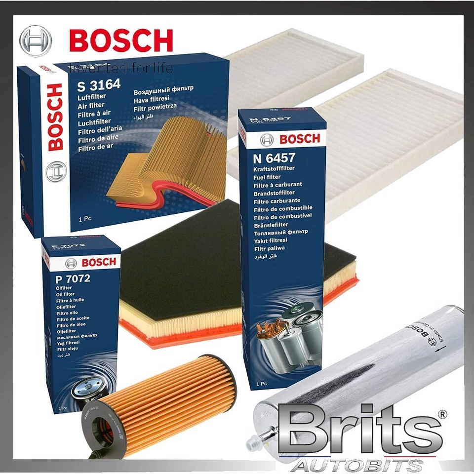 SERVICE KIT for BMW 520d 2.0 E60 MK5 FL - Genuine Bosch Full Filters Set - Image 1 of 4