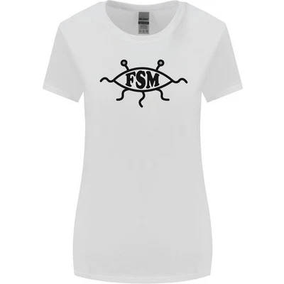 FSM Church Flying Spaghetti Monster Atheist Womens Wider Cut T-Shirt - Image 1 of 4