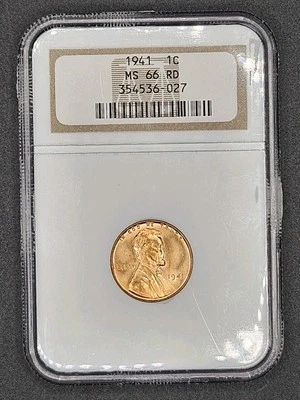 1941 Lincoln Wheat Cent | NGC MS66RD - Image 1 of 4