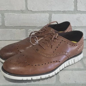 COLE HAAN ZERØGRAND Mens Casual Shoes Brown  Wingtip Oxford Size 10.5 M C14493 - Picture 1 of 14