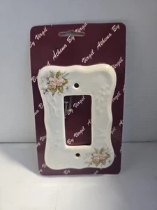 V B Athena Vintage Porcelain single Light Switch Cover Plate Vintage Made in USA - Picture 1 of 1