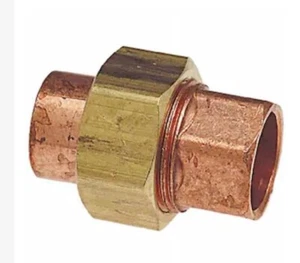 EVERBILT 1 in. Copper Pressure Cup x Cup Union Fitting, Model # C633WHD1 - Picture 1 of 6