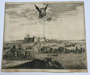 BRAZIL FLUVIUS GRANDIS 1673 Arnold MONTANUS LARGE ANTIQUE VIEW 17TH CENTURY - Picture 1 of 6