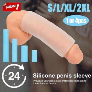 X-2XL Male Penis Extender Stretcher Max Vacuum Enhancer Enlarger Silicone Sleeve - Picture 1 of 12