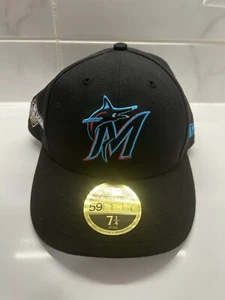 New Era 9FIFTY Low Profile Miami Marlins 2023 MLB Postseason Fitted Hat 7 1/4 - Picture 1 of 4