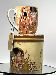 Porcelain Mug Collectible G Klimt Kiss Boxed Carmani Gift - Picture 1 of 14